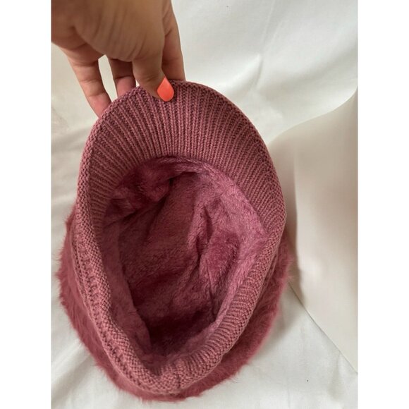 DAIMARAN Alicia Women's Wool Knitted Beanie Winter Hat Light Malbec ONE SIZE - Picture 4 of 5